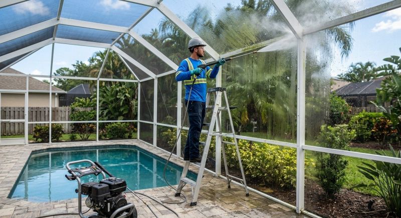 Pool Enclosure Washing Service