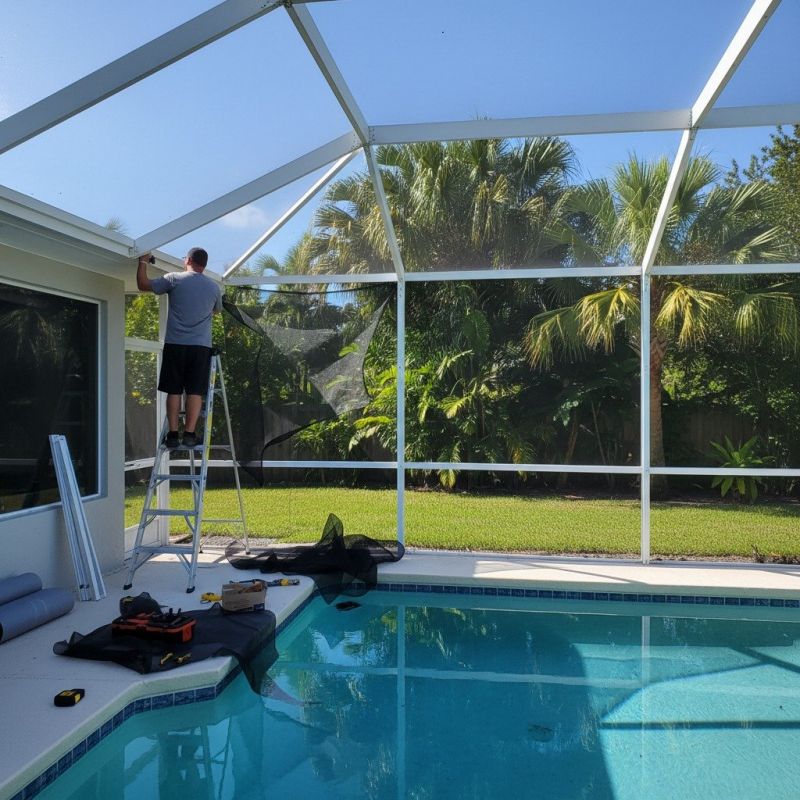 Pool Enclosure Washing detail