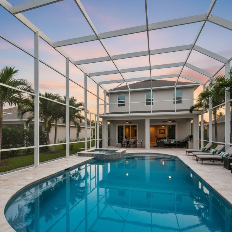 Pool Enclosure Washing detail