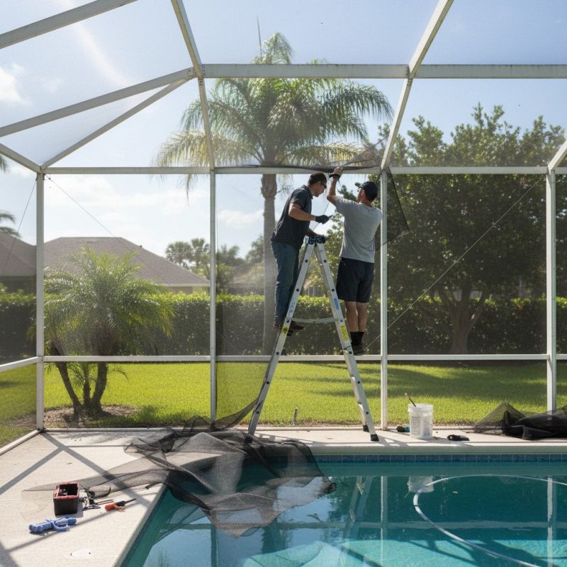 Pool Enclosure Washing detail